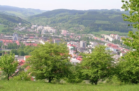 pohled na Vsetín z PP Vršky-Díly